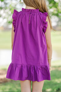 Girls: Longing For Fun Plum Purple Ruffled Dress