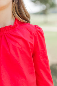 Girls: It's Your Day Coral Red Blouse