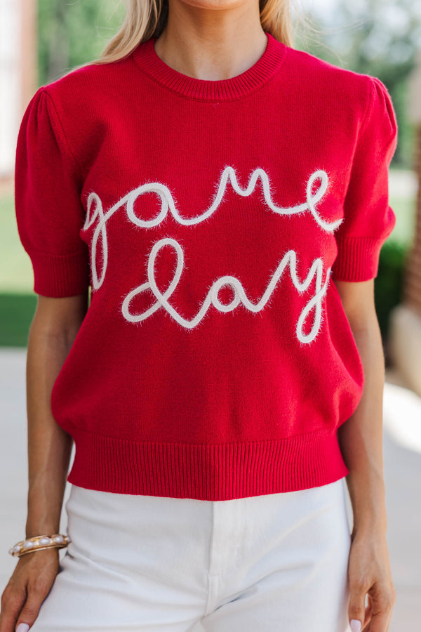 Ruffle Sleeve Game Day Sleeveless Sweater