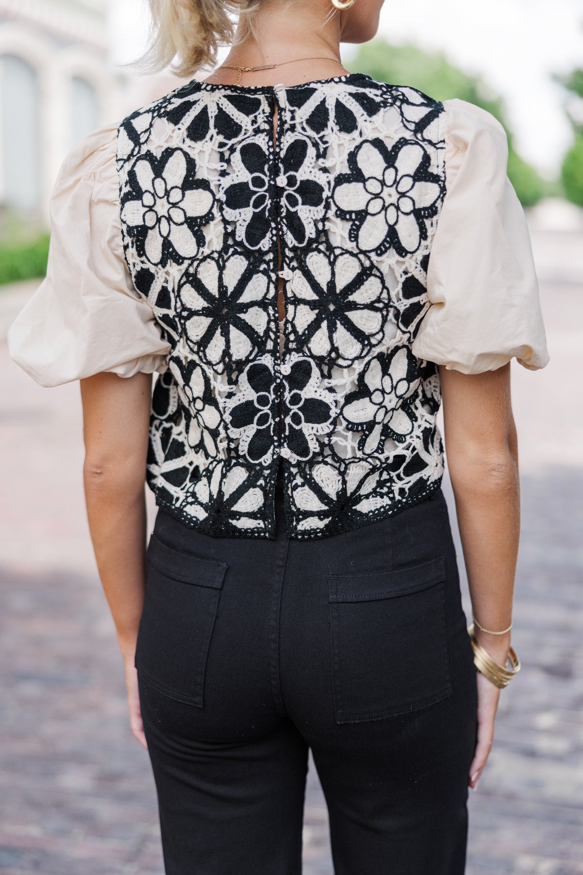 For The Moment Taupe Crochet Blouse – Shop the Mint