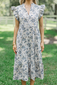 Created Beauty Cream Paisley Midi Dress