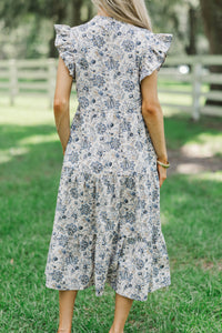 Created Beauty Cream Paisley Midi Dress