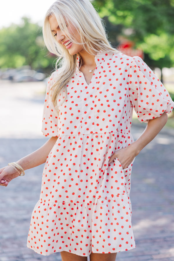 apple print dresses, babydoll dresses, shop the mint