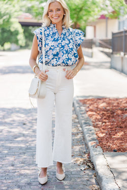 Live Out Loud Blue Floral Blouse – Shop the Mint