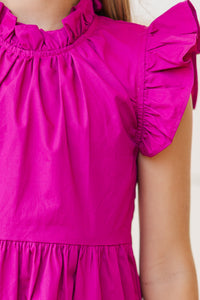 Girls: What Dreams Are Made Of Magenta Purple Ruffled Dress
