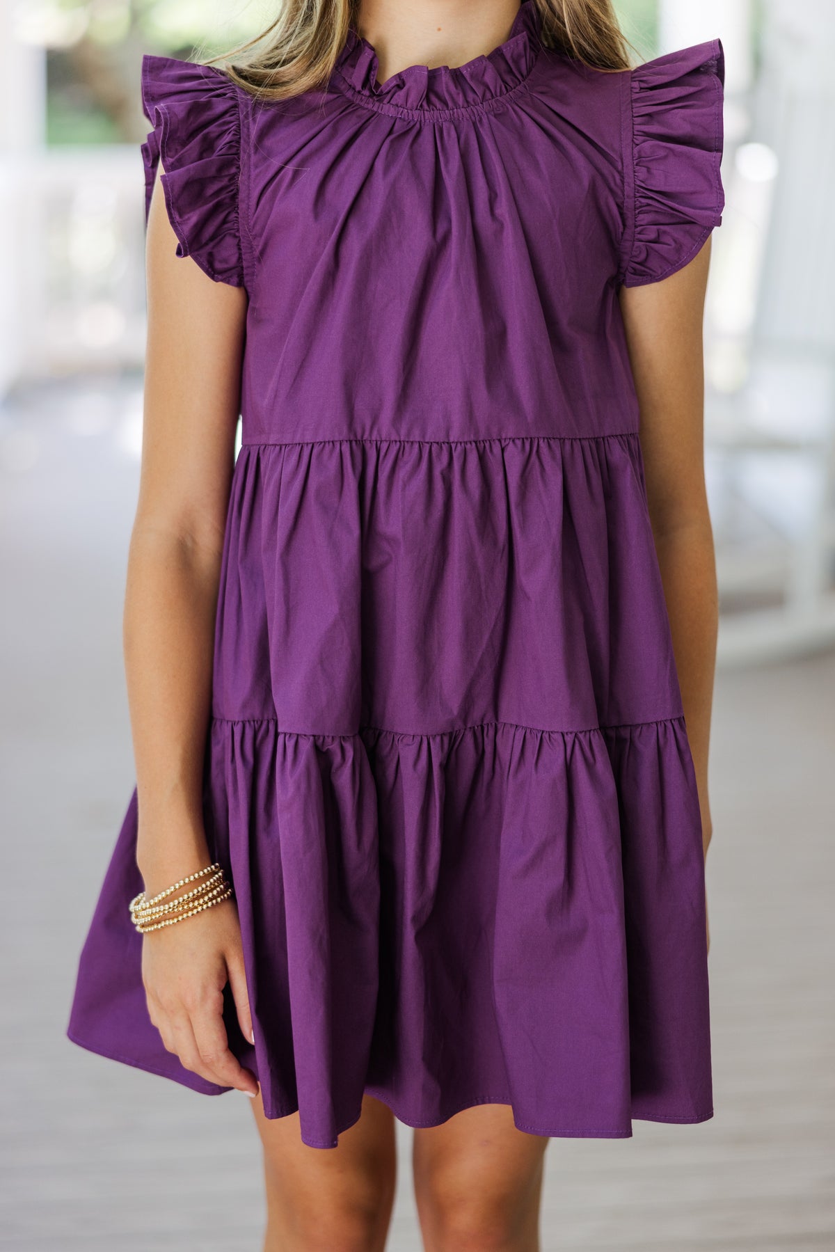Pruple Ruffland Girls: What Dreams Are Made Of Plum Purple Ruffled Dress – Shop the Mint