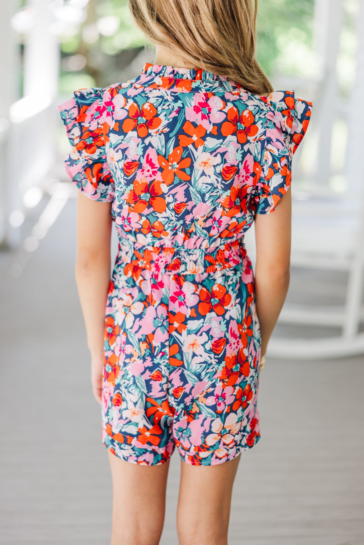 Girls: Wild Love Blue Floral Romper – Shop the Mint