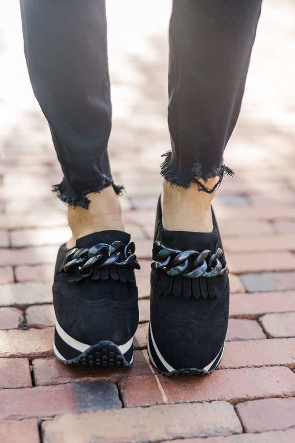 Stay On Course Black Mule Sneakers