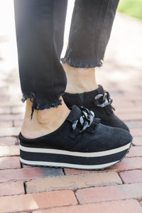 Stay On Course Black Mule Sneakers