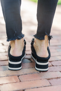 Stay On Course Black Mule Sneakers