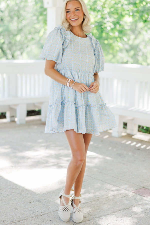 Lead The Way Home Light Blue Abstract Dress Shop the Mint Lead The Way Home Light Blue Abstract Dress Shop the Mint