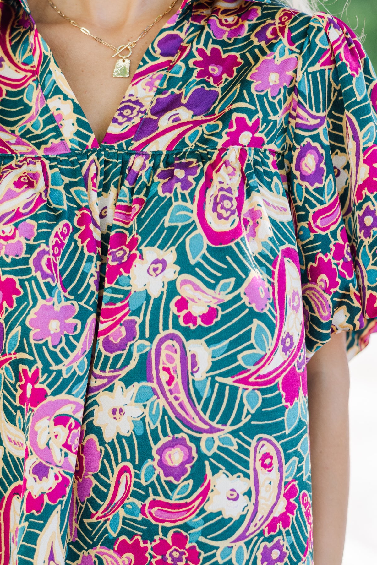 Follow Along Emerald Green Paisley Blouse – Shop the Mint