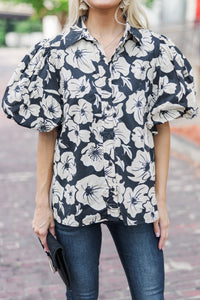 In My Eyes Black Floral Blouse