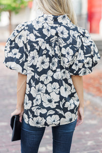 In My Eyes Black Floral Blouse