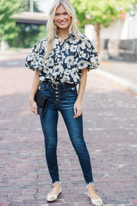 In My Eyes Black Floral Blouse