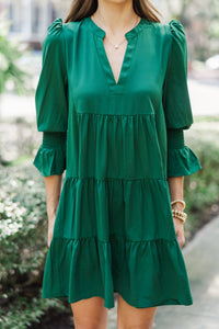 In Your Happy Place Emerald Green Dress