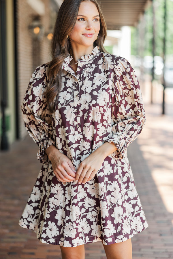Shoot For The Stars Plum Purple Floral Dress Shop the Mint Shoot For The Stars Plum Purple Floral Dress Shop the Mint