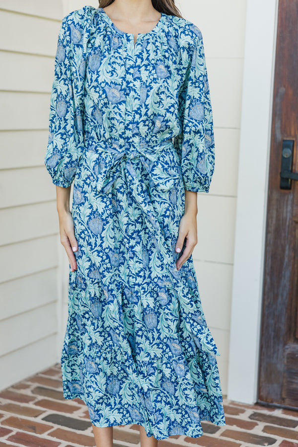 Good Intentions Navy Blue Floral Midi Dress Shop the Mint Good Intentions Navy Blue Floral Midi Dress Shop the Mint