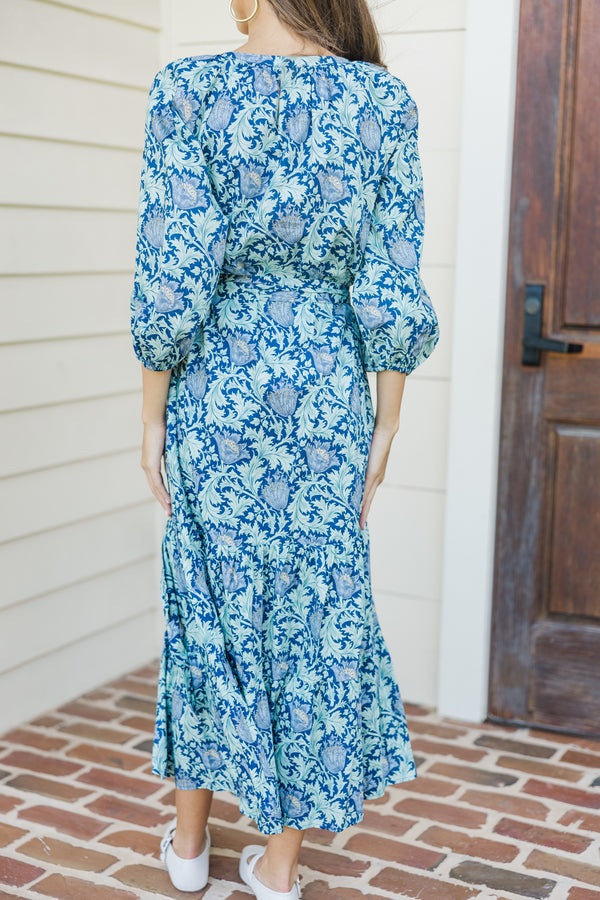 Good Intentions Navy Blue Floral Midi Dress Shop the Mint Good Intentions Navy Blue Floral Midi Dress Shop the Mint