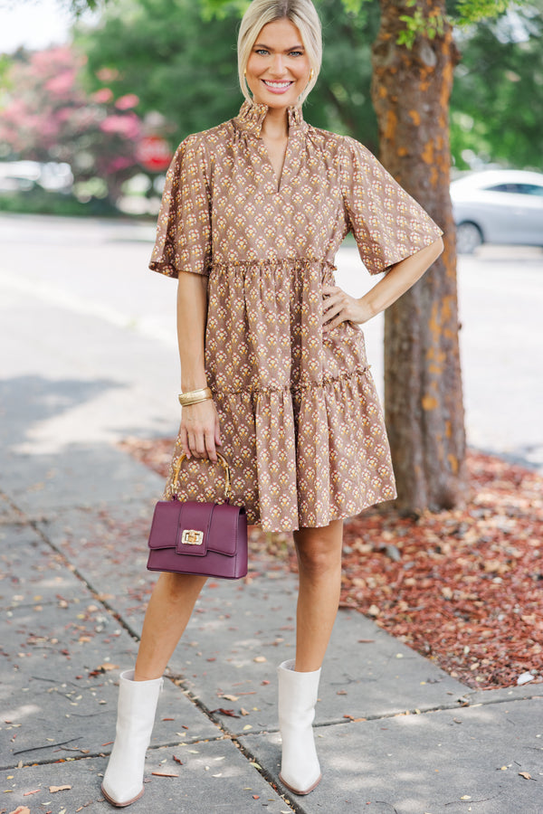 brown dresses, women's cute dresses, cute boutique dresses for women, fall dresses