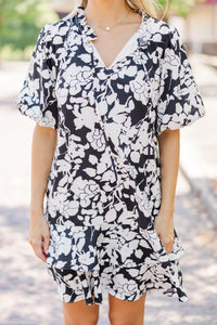 Get What You Love Black Floral Dress