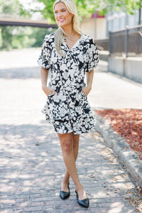 Get What You Love Black Floral Dress