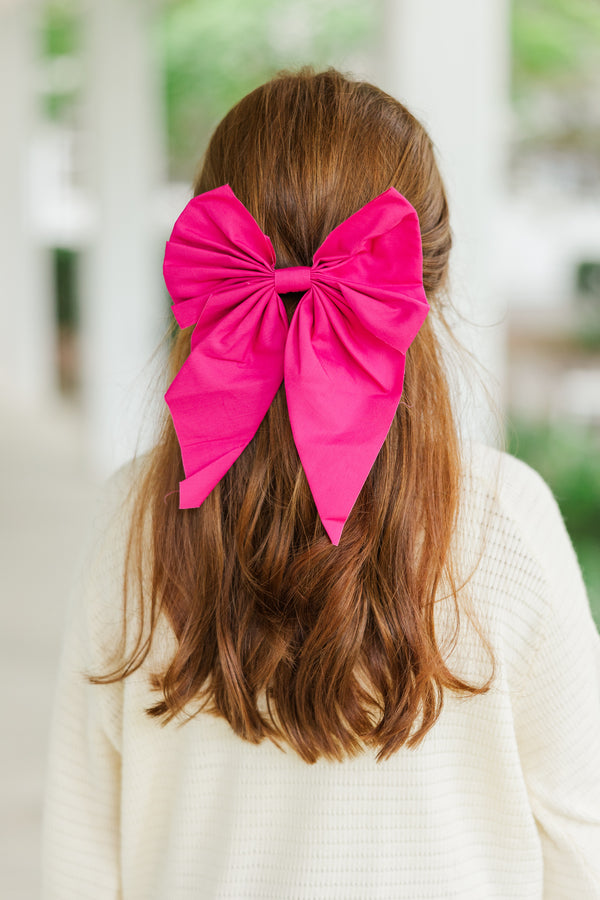 Girls: Full Of Hope Pink Gauze Hair Bow