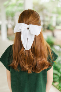 Girls: Full Of Hope White Gauze Hair Bow