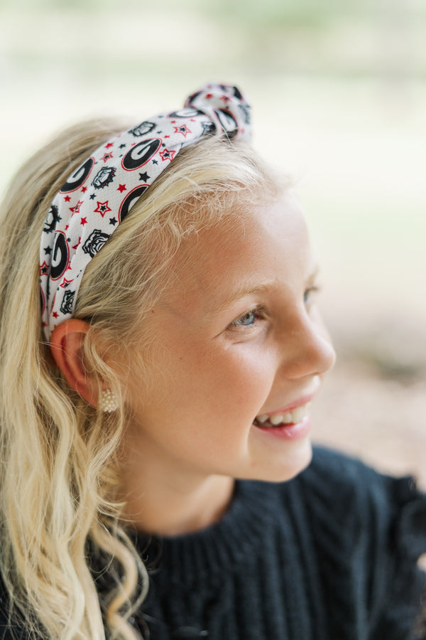 Girls: Play On GA Red Knotted Headband