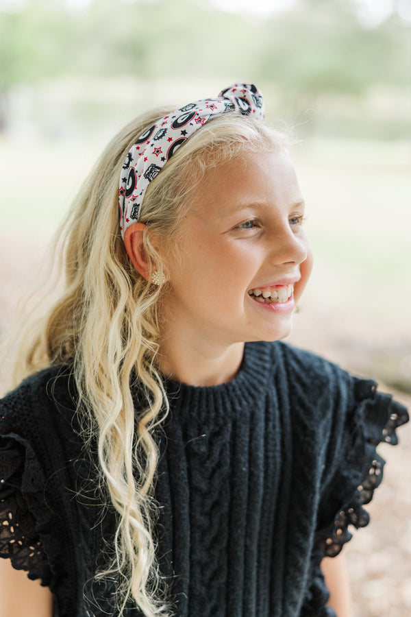 Girls: Play On GA Red Knotted Headband