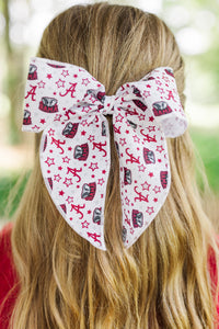 girls game day hair bow, tween game day hair bow, girls online boutique