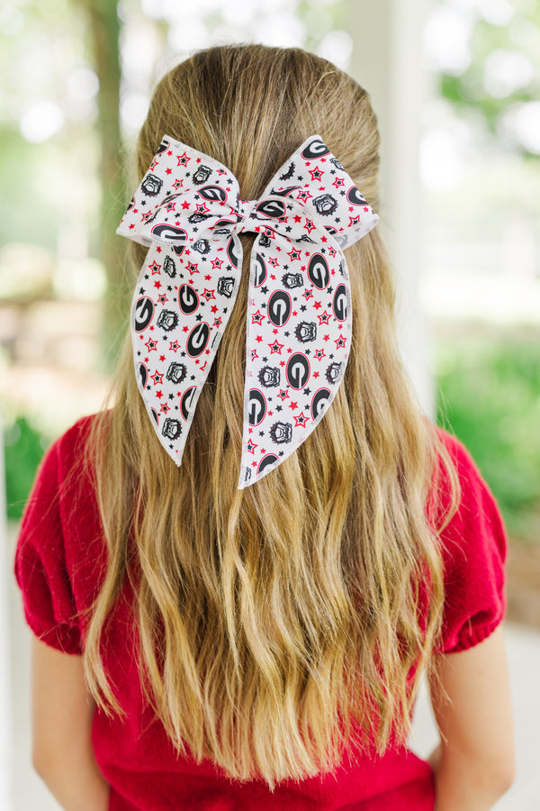 Girls: Play On GA Red Hair Bow