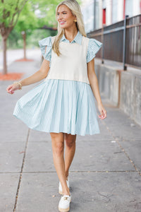 layered dresses, work wear, striped dresses, shop the mint