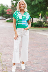 short sleeve sweaters, striped sweaters, preppy looks, shop the mint