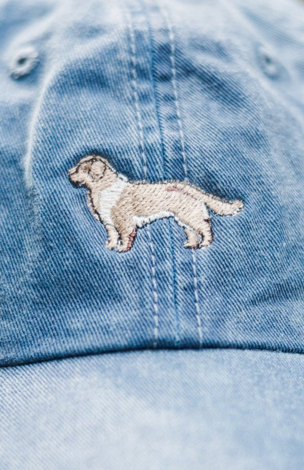 Golden Retriever Denim Blue Embroidered Hat