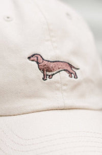 Dachshund Khaki Embroidered Hat