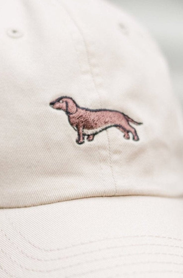 Dachshund Khaki Embroidered Hat