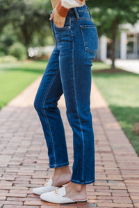 KanCan: On My Mind Dark Wash Straight Leg Jeans