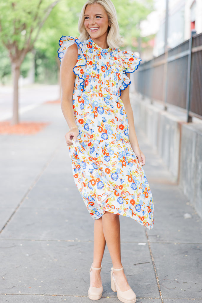 Talk About Fun Blue Floral Dress – Shop the Mint