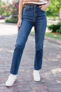 Day To Day Dark Wash Straight Leg Jeans