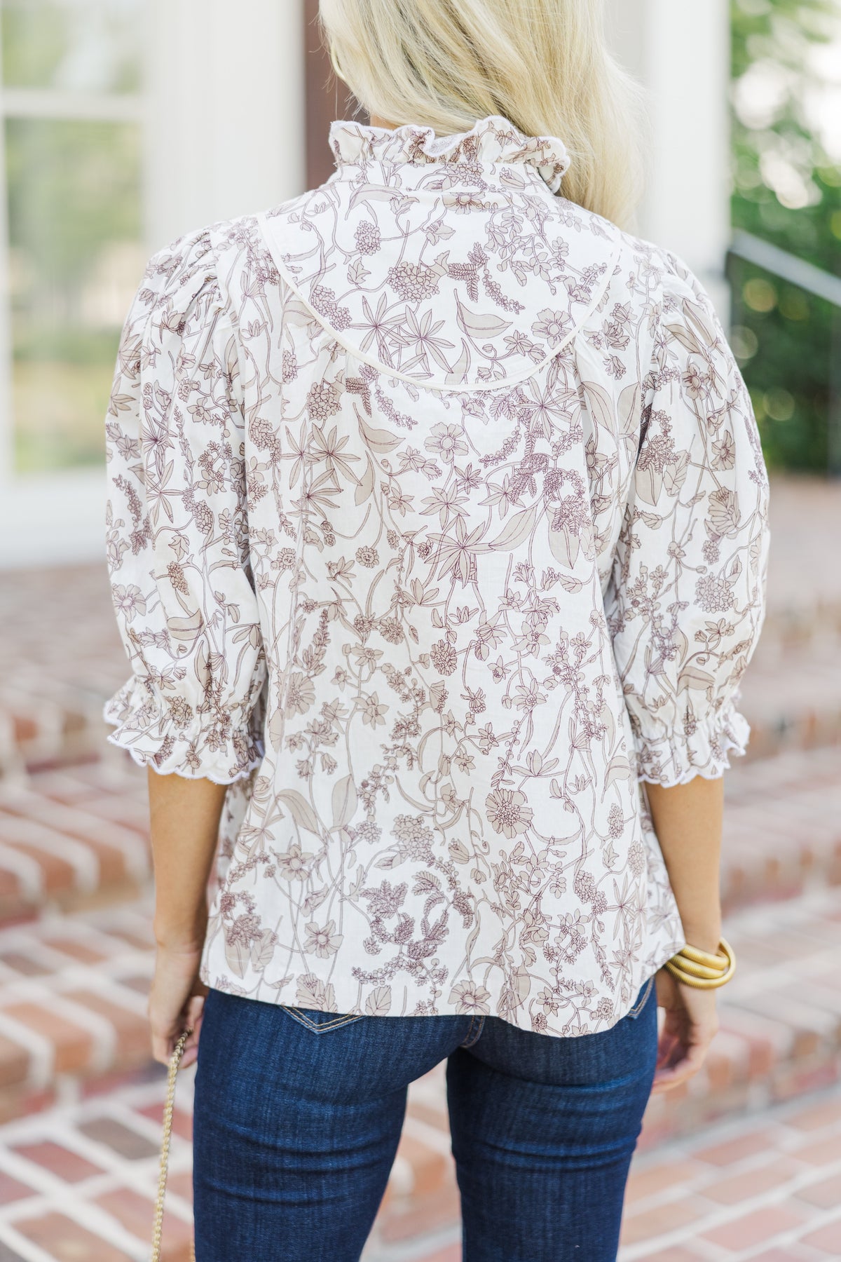Tilda 3 4 Rib Blouse Creme Brulee