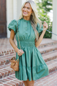 Let's Get Going Fern Green Dress