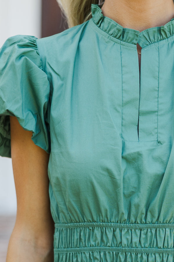 Let's Get Going Fern Green Dress Shop the Mint Let's Get Going Fern Green Dress Shop the Mint
