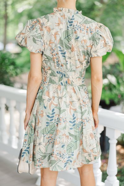 Let's Get Going Sage Green Floral Dress – Shop the Mint
