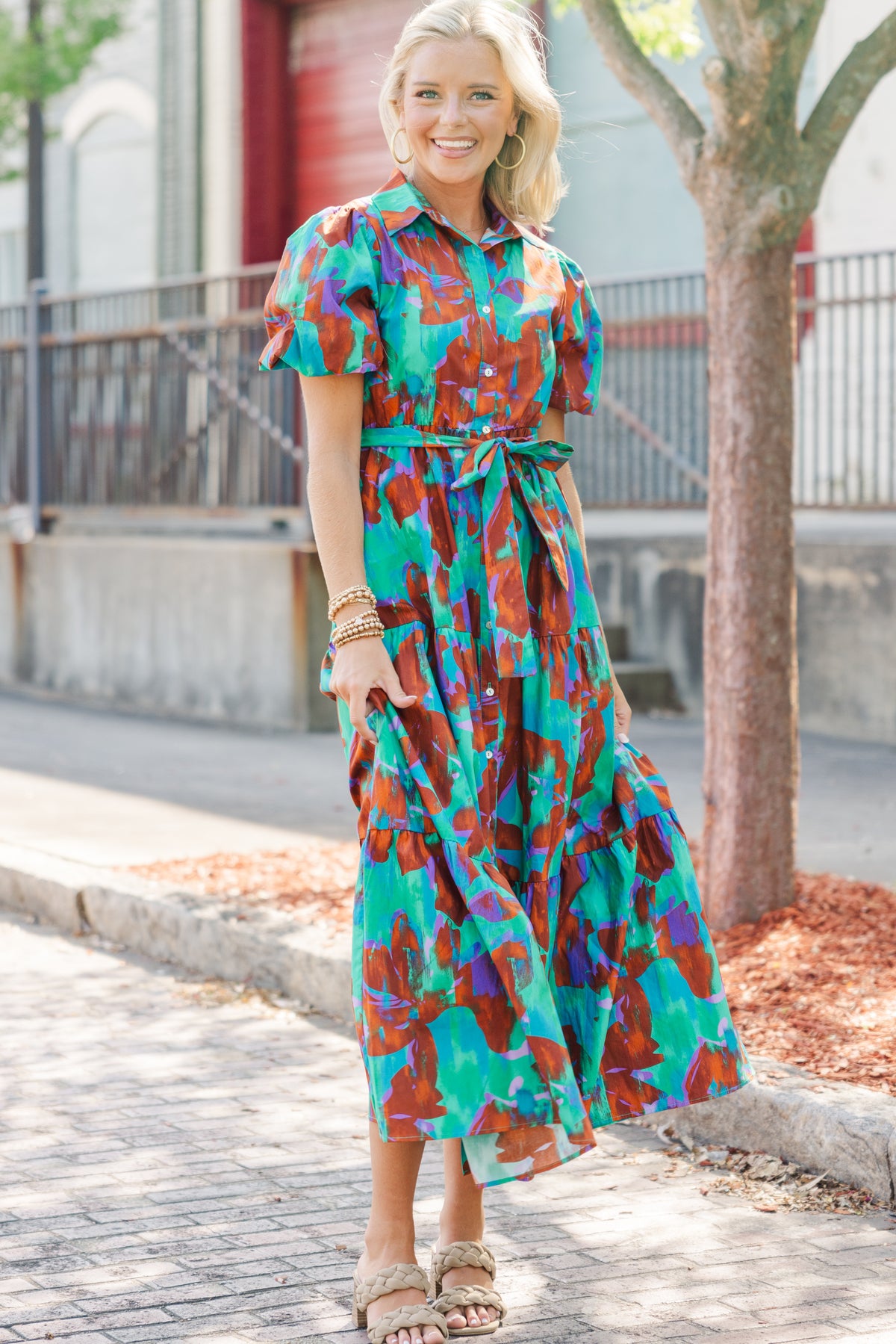 It's Your Choice Brown Abstract Maxi Dress Shop the Mint It's Your Choice Brown Abstract Maxi Dress Shop the Mint