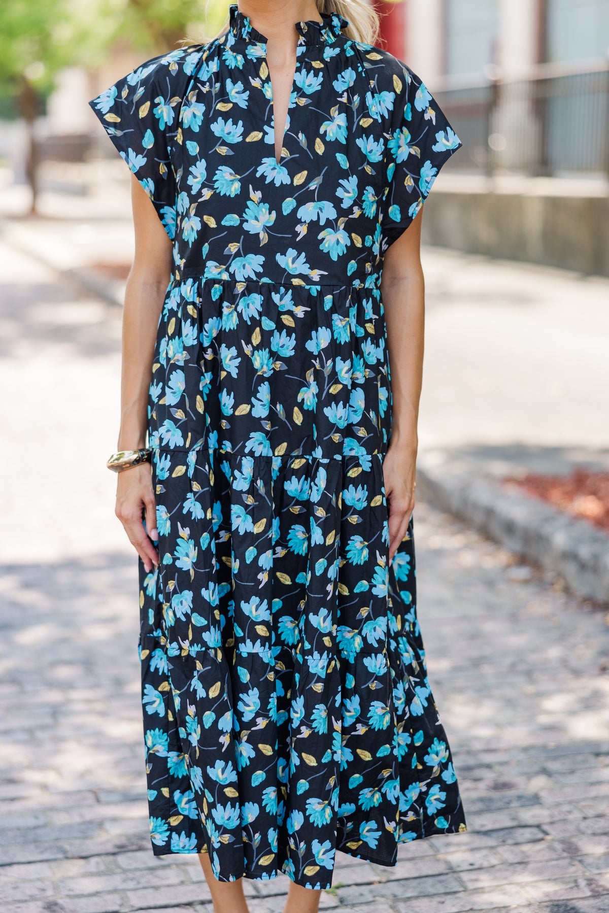 In Your Dreams Black Floral Midi Dress  Shop the Mint