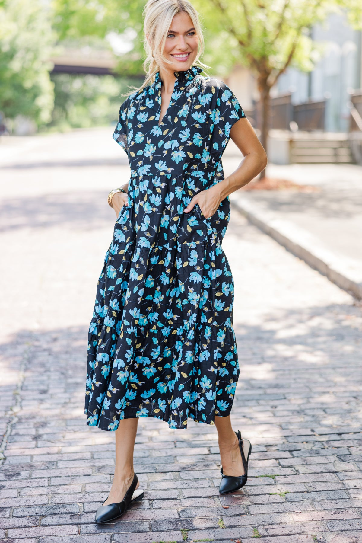floral black midi dress In Your Dreams Black Floral Midi Dress – Shop the Mint