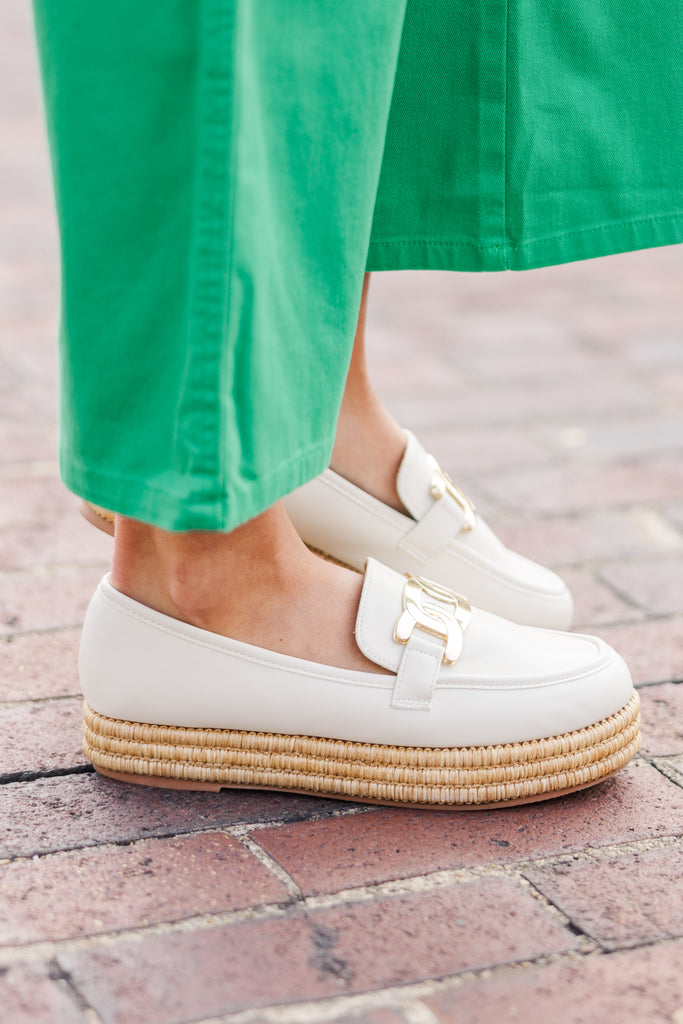 white platform loafers women's