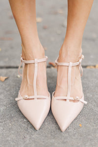 Stay On Point Nude Kitten Heels