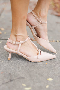 Stay On Point Nude Kitten Heels